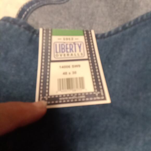 Liberty Bib Overalls Mens 48x30 Blue Denim Farmer Carpenter Workwear Utility - Picture 8 of 8